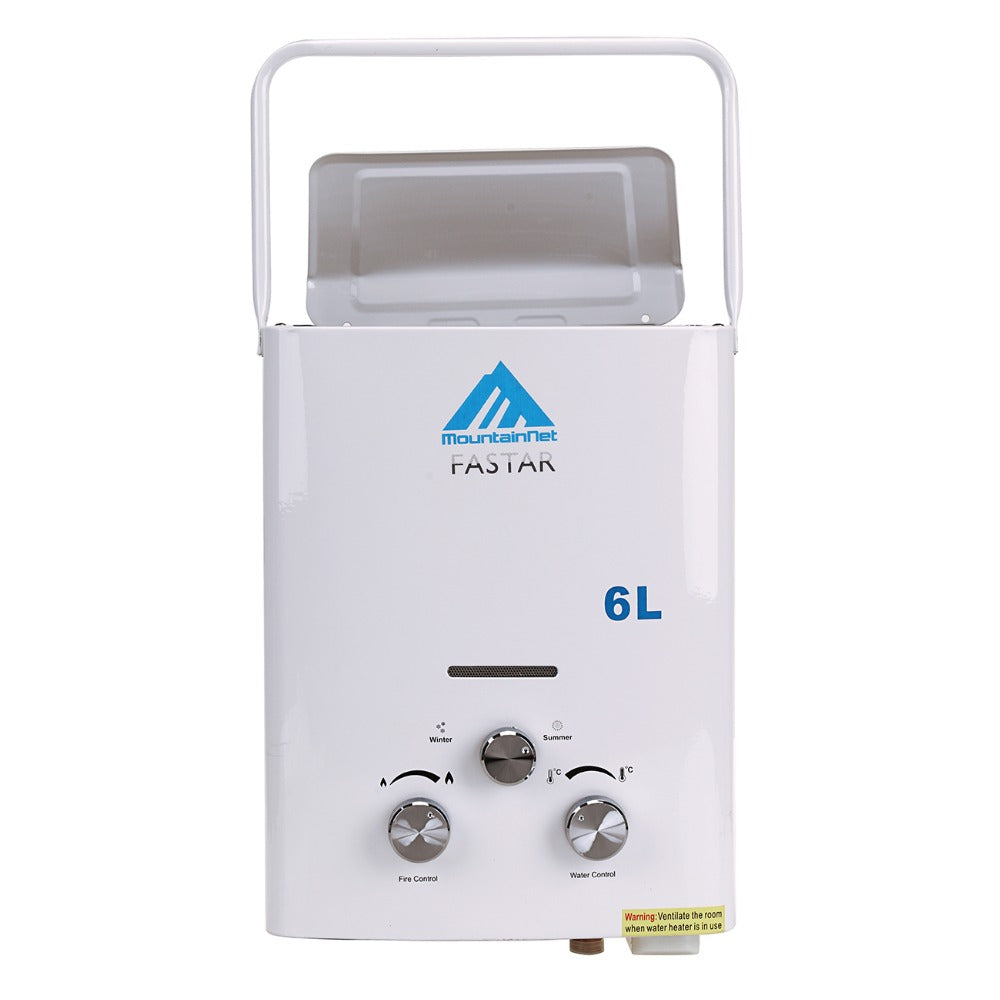Chauffe eau à gaz automatique en acier inoxydable - 6L - Butane G30 - Ecran  LED