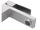 Robinet mitigeur mécanique carré en inox - Coloris nickel brossé - H17,3 cm