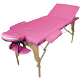 Table pliante thérapeutique de massage rose 3 zones