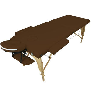 Table pliante thérapeutique de massage marron foncé 2 zones