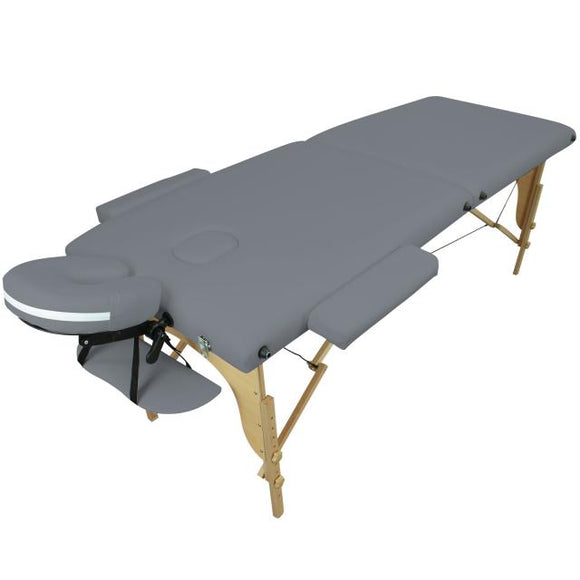 Table pliante thérapeutique de massage grise 2 zones