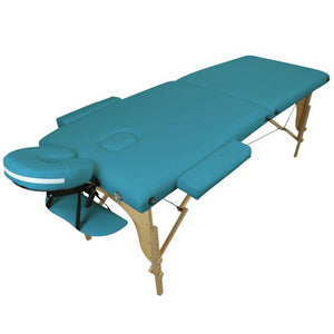 Table pliante thérapeutique de massage bleu turquoise 2 zones