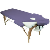 Drap housse en éponge pour table de massage violet