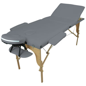 Table pliante thérapeutique de massage grise 3 zones
