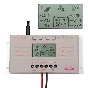 Régulateur de charge solaire MPPT 30 A - 12 V/24 V