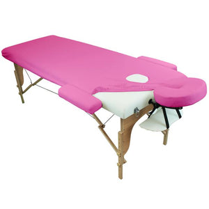 Drap housse en éponge pour table de massage rose