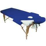 Drap housse en éponge pour table de massage bleu azur