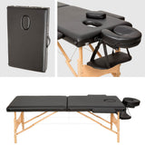 Table pliante thérapeutique de massage noire 2 zones