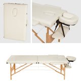 Table pliante thérapeutique de massage beige 2 zones