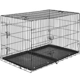 Cage pliable double pour chiens en acier 122 x 76cm
