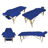 Table pliante thérapeutique de massage bleu azur 2 zones
