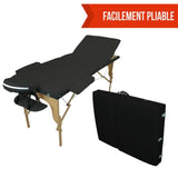 Table pliante thérapeutique de massage noire 3 zones