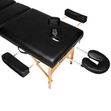Table plante thérapeutique de massage ép 10cm 3 zones noire