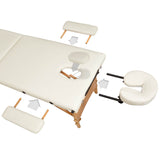 Table pliante thérapeutique de massage beige 2 zones