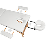 Table pliante thérapeutique de massage blanche 2 zones