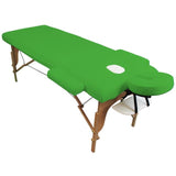 Drap housse en éponge pour table de massage vert