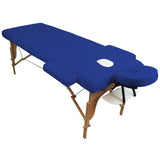 Drap housse en éponge pour table de massage bleu azur