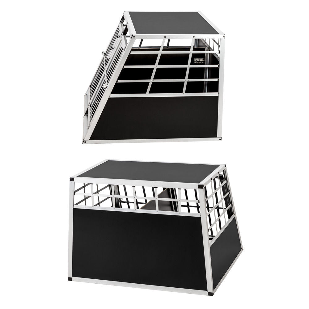 Cage pour chien pour voiture - Alumunium - Large : 65x90x69 cm - 1